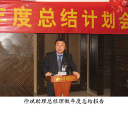 徐斌助理总经理做年度总结报告